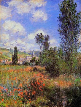 150の主題の芸術作品 Painting - ポピー畑の小道 サンマルタン島 クロード・モネの風景